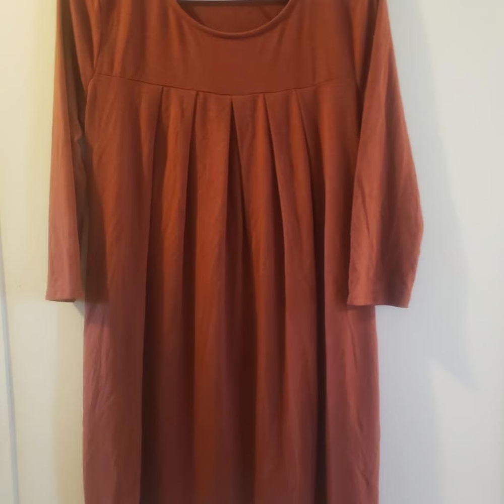 Womens zenana premium rusty colored mini dress medium